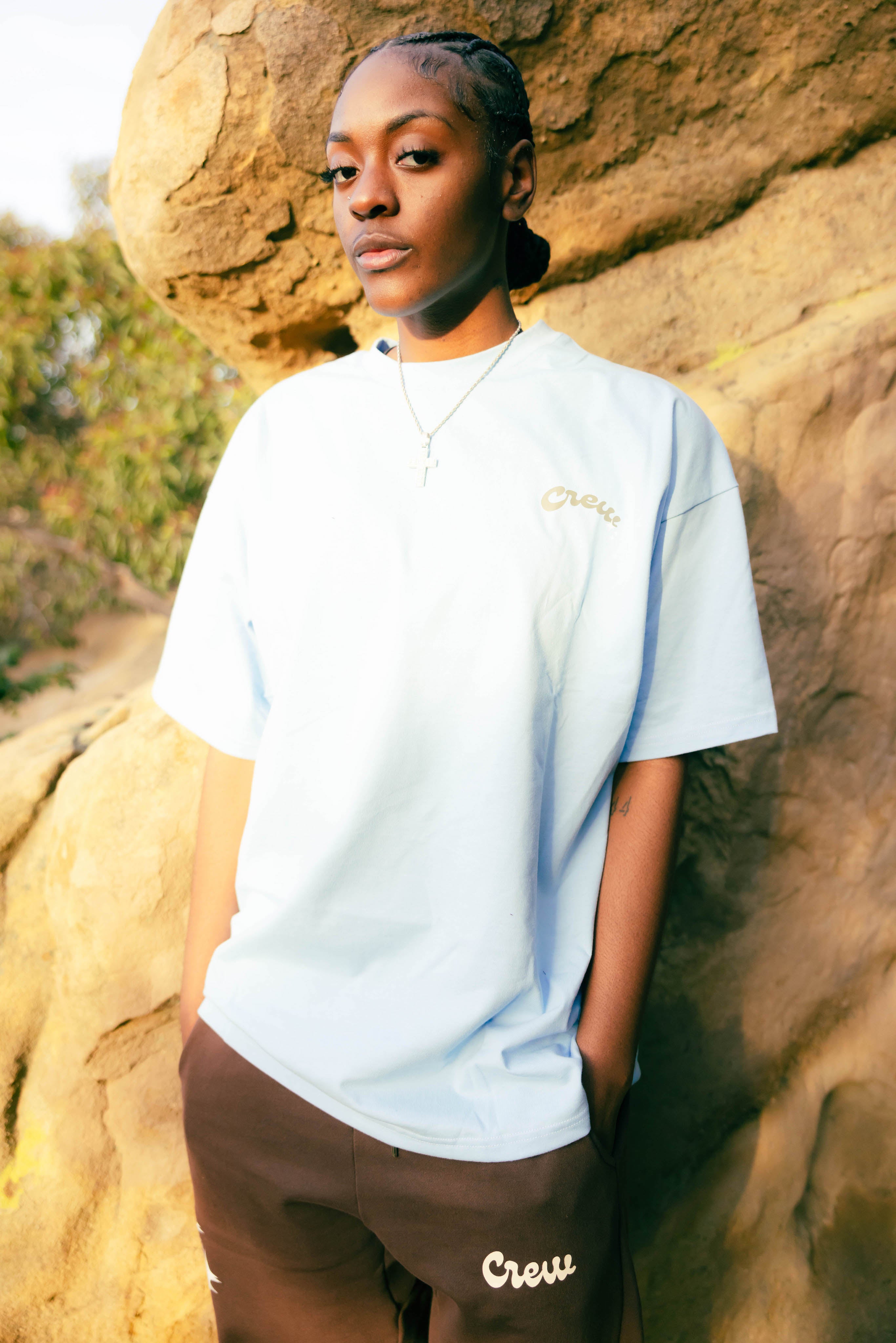 Crew on The Moon Tee Blue