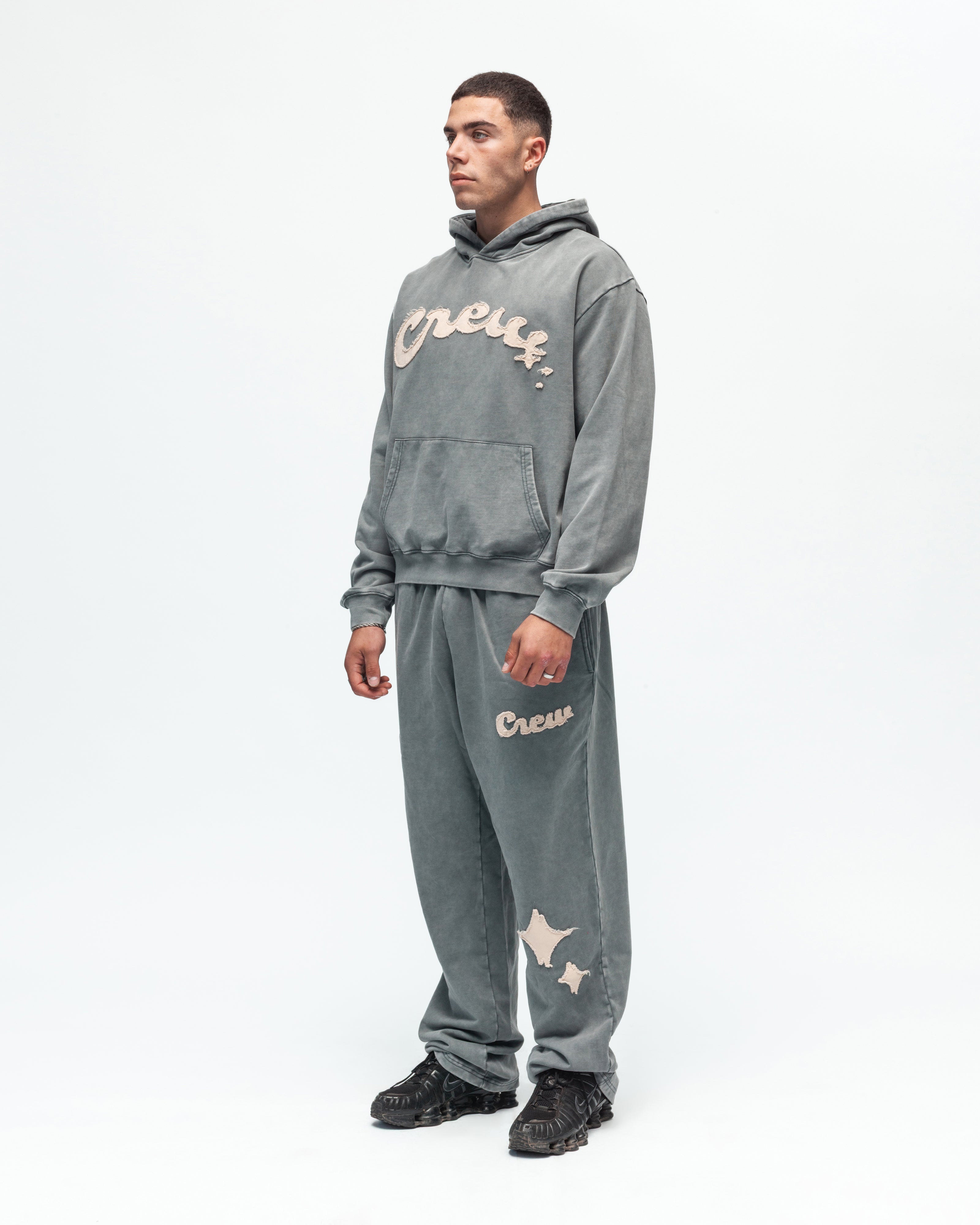 True Washed Crew Pants  - Grey
