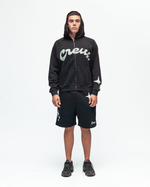 HOME & AWAY ZIP HOODIE - BLACK