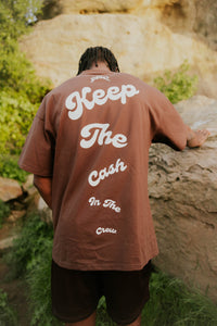 Keep The Cash Tee Brown