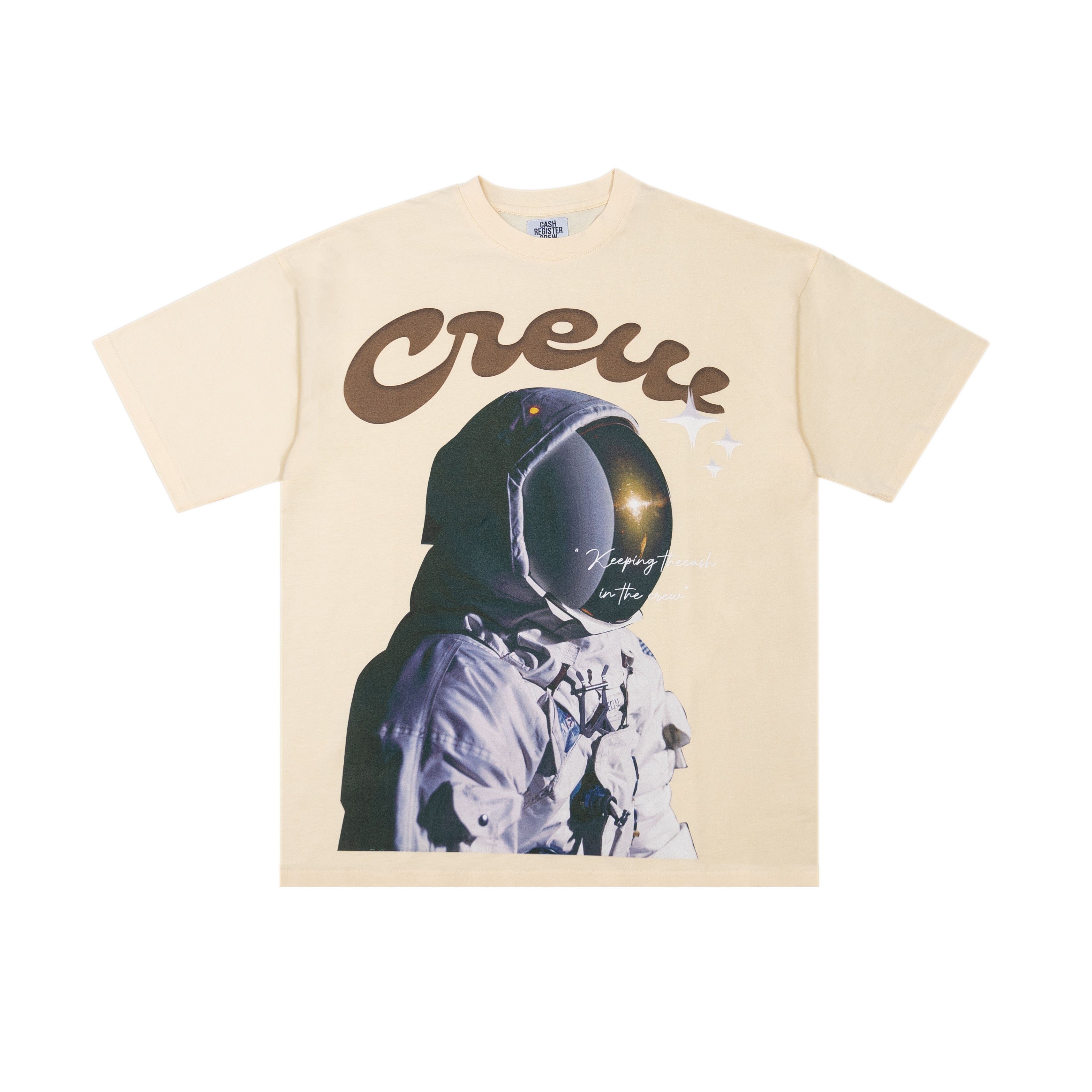 Crew On The Moon Tee Creme